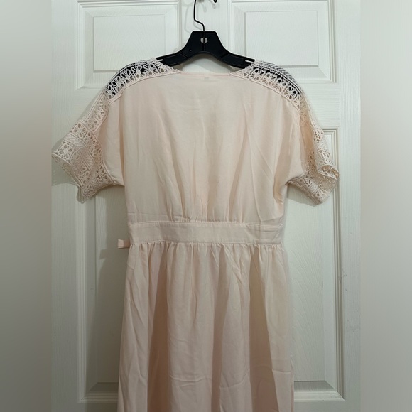 Lace Trim Tie Wrap Dress/Top - Picture 3 of 4